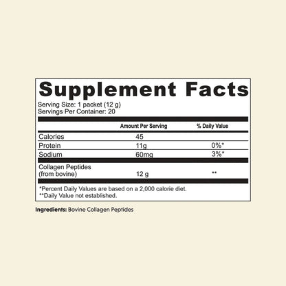 Grass-Fed Bovine Collagen Peptides - Unflavored