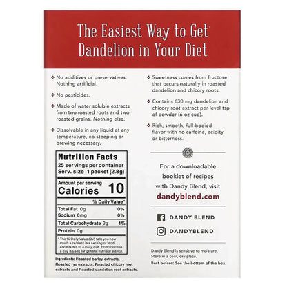 Instant Herbal Beverage with Dandelion - Single Serve Packets